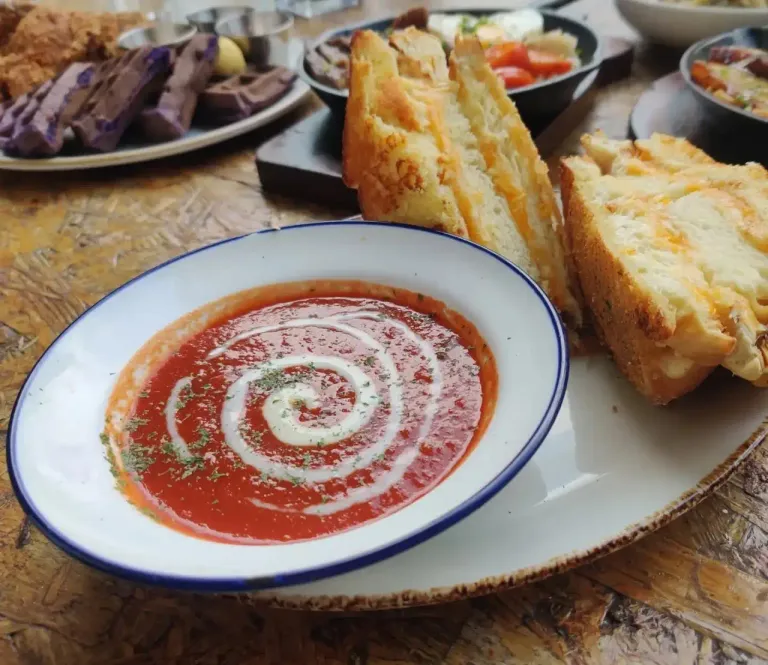 Cheese Toast and Tomato Soup