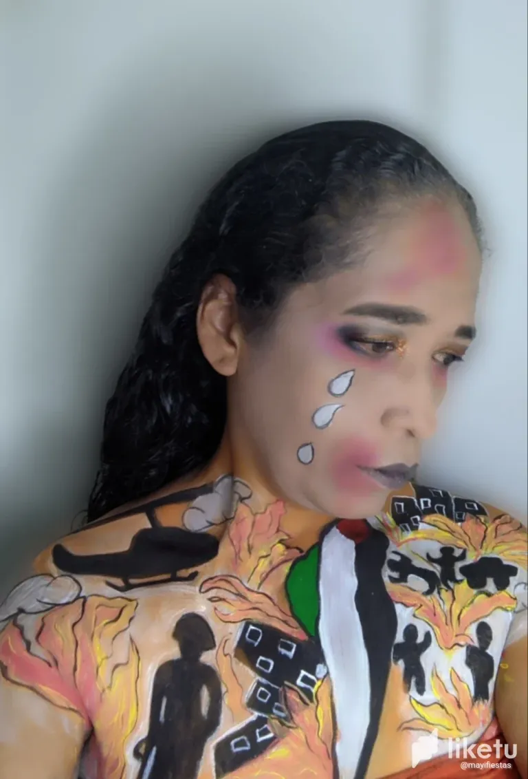 [ESP-ENG] Maquillaje artístico No más guerra//[ESP-ENG] Artistic make-up No more war.