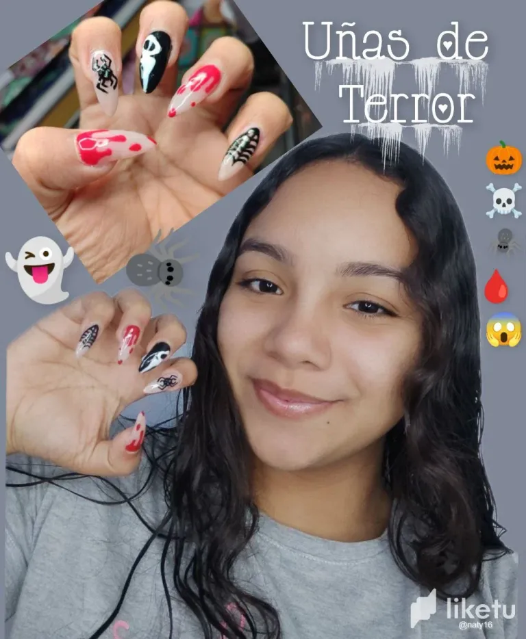 Horror nails for Halloween ☠️