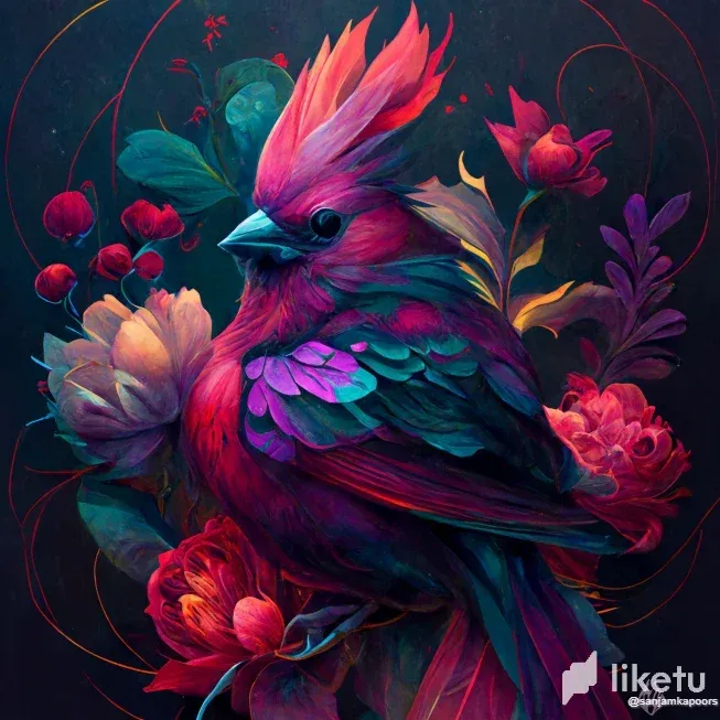 A Flamboyant Hen Artwork