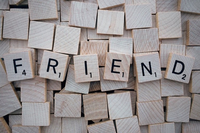 Friend, Word, Scrabble, Letters, Wooden