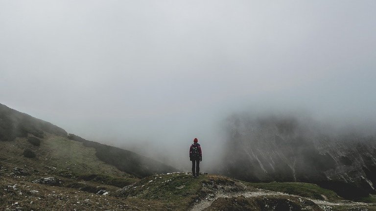  "Backpacker, Mountains, Fog, Highlands, Mountainous"