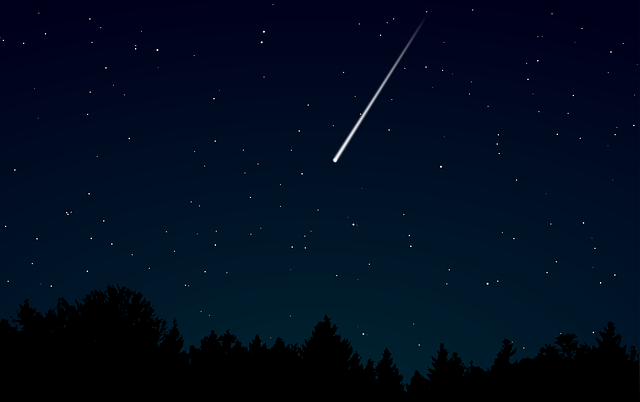 Free shooting star sky night vector