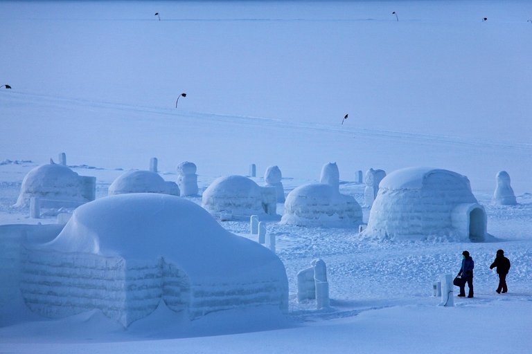 an igloo