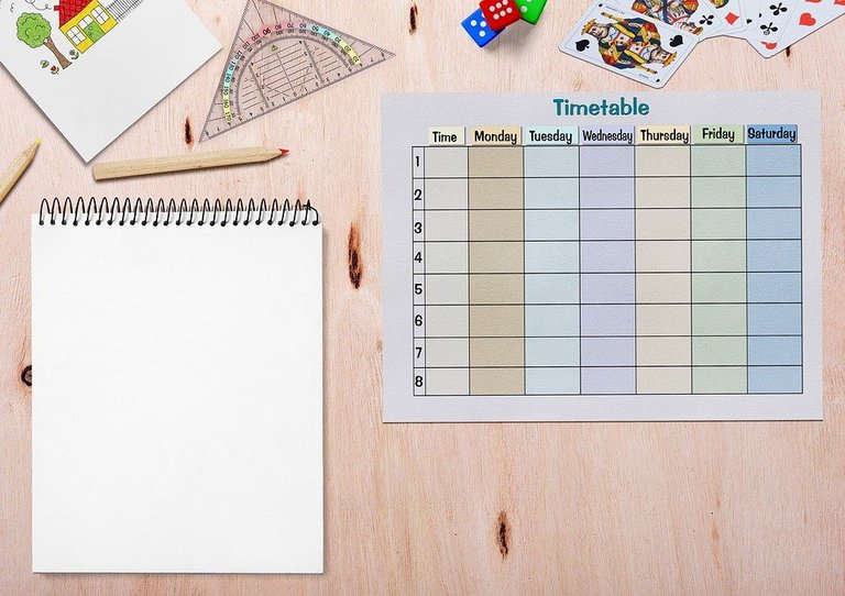 Timetable Paper Drawing Pad - Free photo on Pixabay