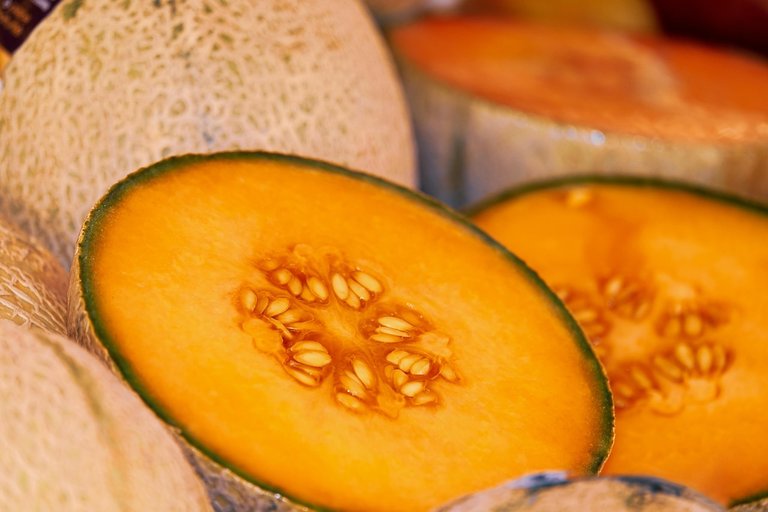 Cantaloupe halves
