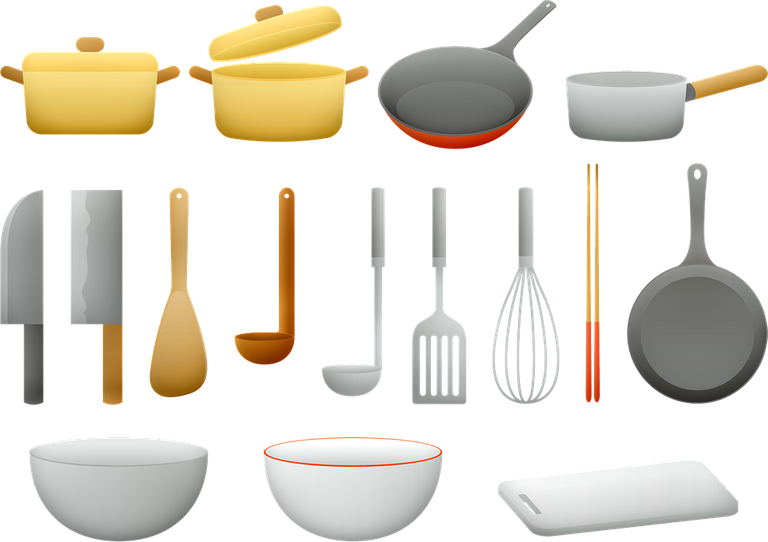 Pots And Pans, Kitchen Utensils, Cooking, Chef, Pot