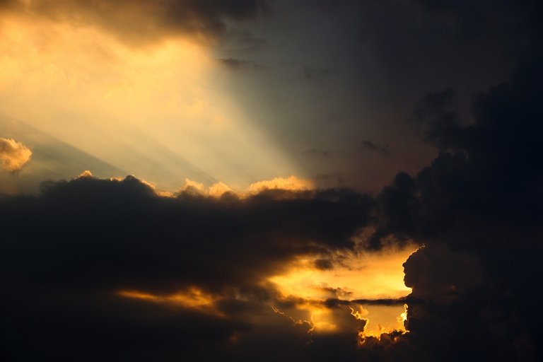 Cielo De Noche, Nubes, Gewitterstimmung, Puesta Del Sol