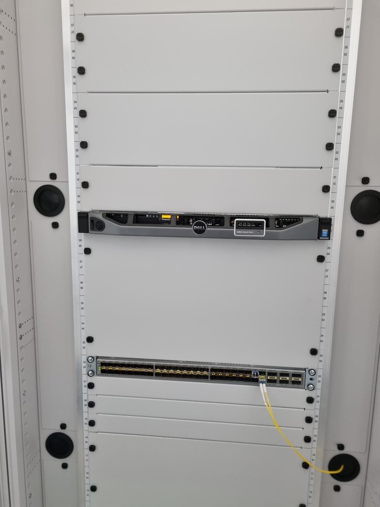 Front Photo of Privex's server rack in Amsterdam, Netherlands - 13 July 2021
