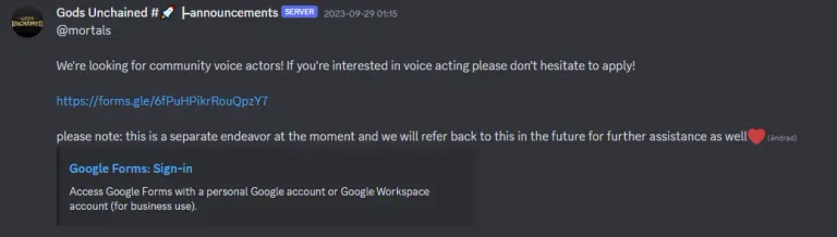 Discord message