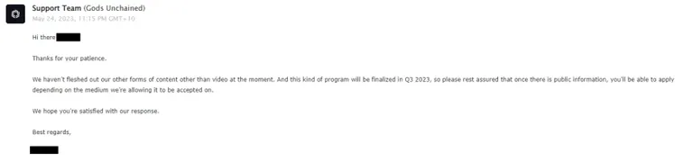Responce from GU marketing team