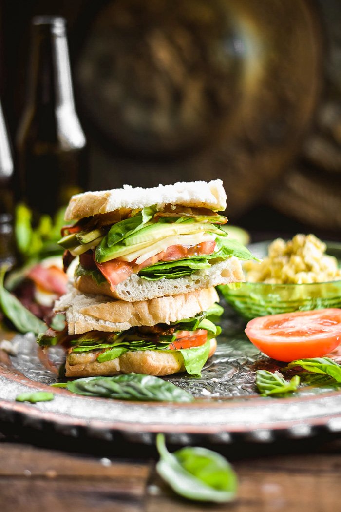 Sourdough Caprese BLAT Sandwiches + Roasted Garlic Butter (Vegan)-2.jpg