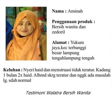 Testimoni Walatra Bersih wanita ~ haid tidak teratur - mempercepat datangnya haid - dan untuk berbagai jenis masalah kewanitaan 2.jpg