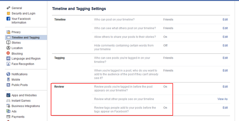 Facebook Tag Review