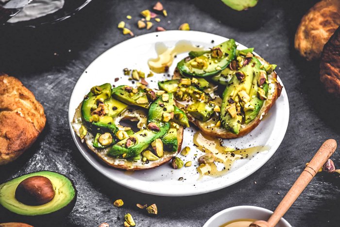 Maple Drizzled Pistachio & Avocado Bagel Toast-4.jpg