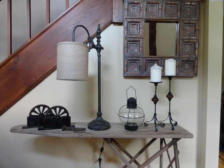 Entry Table with Ironing Board.JPG