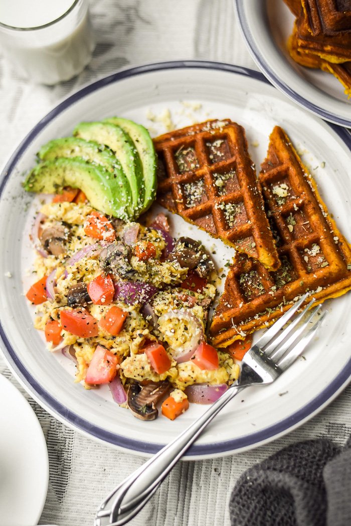 Sweet Potato -Buttermilk- Waffles + Veggie Scramble (Vegan+GF)-3.jpg