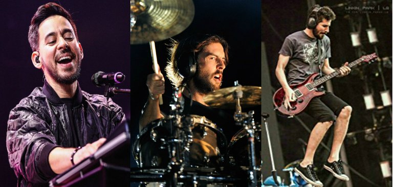 Mike Shinoda Rob Bourdon y Brad Delson .jpg