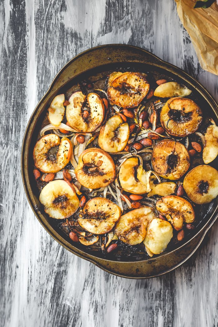 Balsamic Roasted Peach, Almond, & Cilantro Pizza (Vegan)-1.jpg