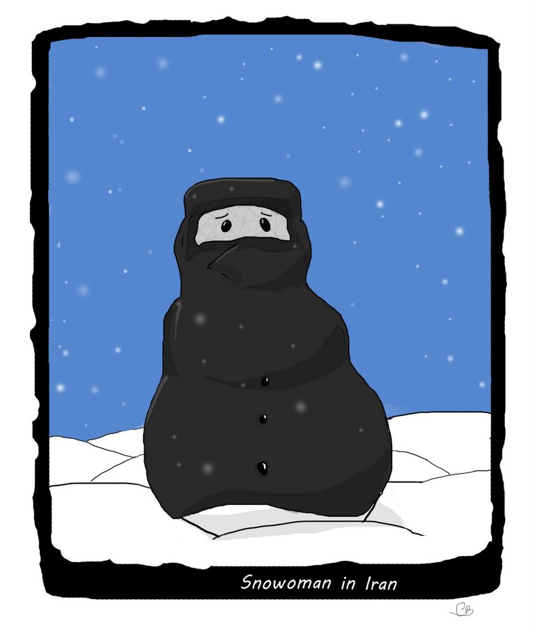 Hombre de nieve en burka - snowman in burka.jpg