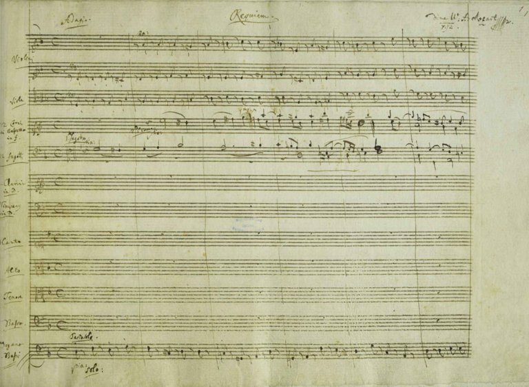 One of the pages of the original score