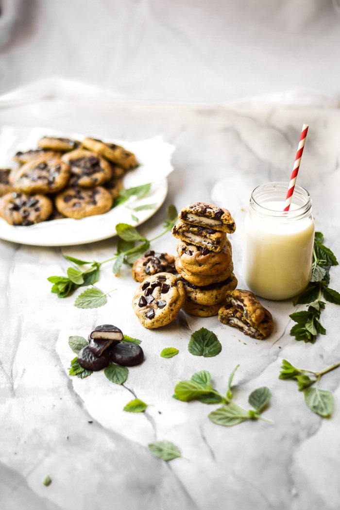 Peppermint Patty Stuffed Chocolate Chip Cookies (Vegan+GF)-6.jpg