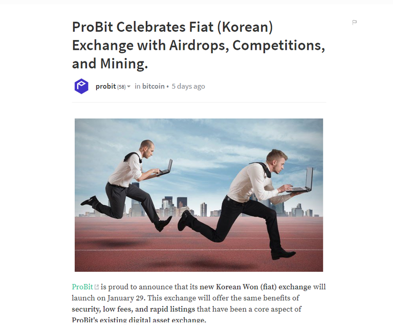ProBit Celebrates Fiat (Korean) Exchange with Airdrops, Competitions, and Mining, steem, steemit, dtube, blockchain, link777, cryptocurrency, jeronimo, jeronimo rubio.png