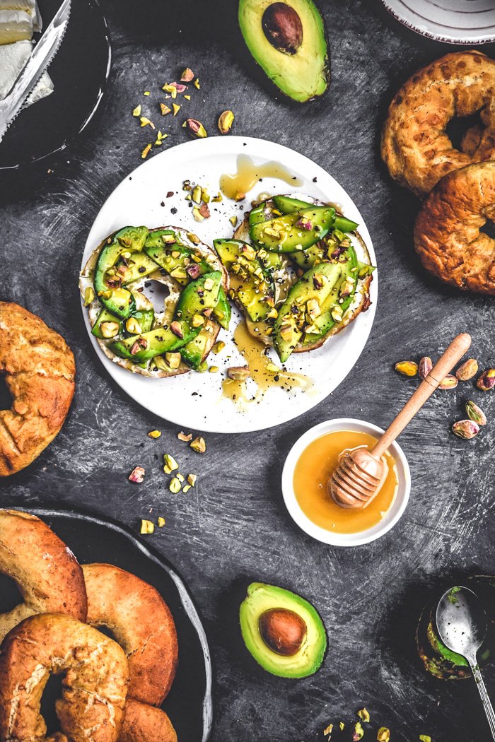 Maple Drizzled Pistachio & Avocado Bagel Toast-2.jpg