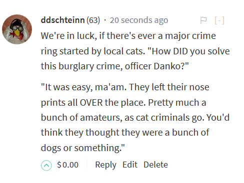 Five minute freewrite -Discord cord - Cat nose print criminals.PNG