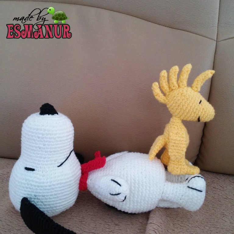 Peanuts Snoopy Woodstock amigurumi doll esmanur