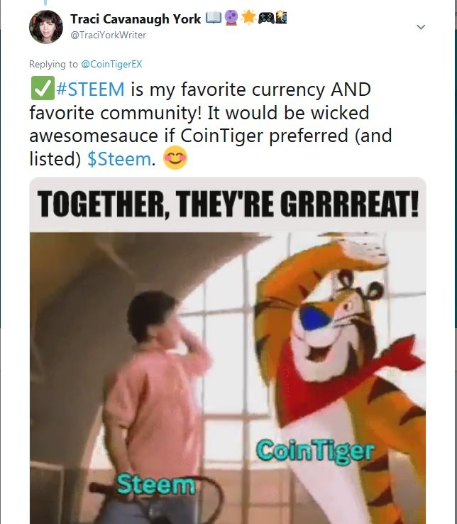 steem and cointiger tweet.jpg