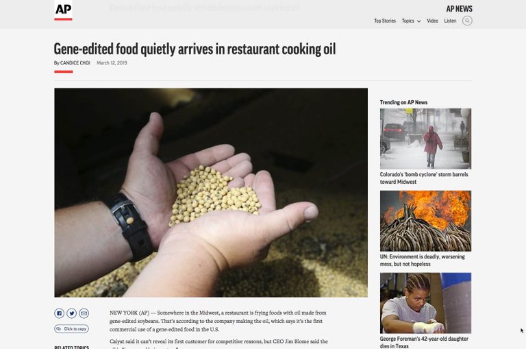 Gene-edited food quietly arrives in restaurant cooking oil.jpg