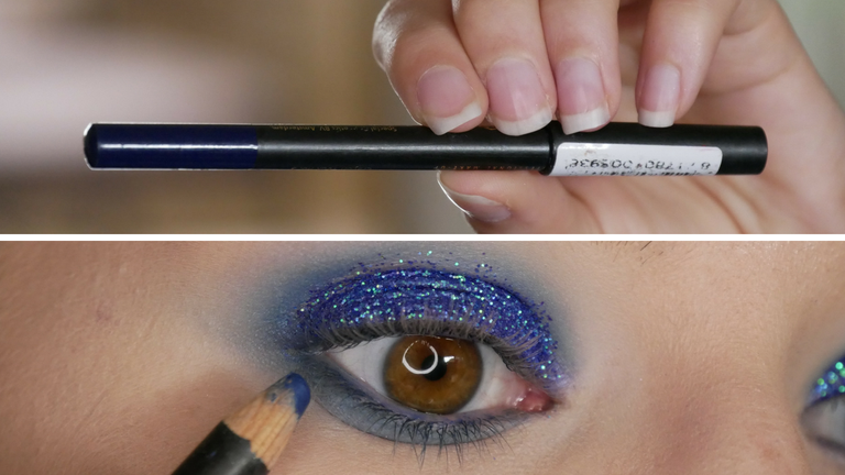 Blue Glitter Makeup-blue eyeliner pencil-melissavandijkmakeuptutorials.png