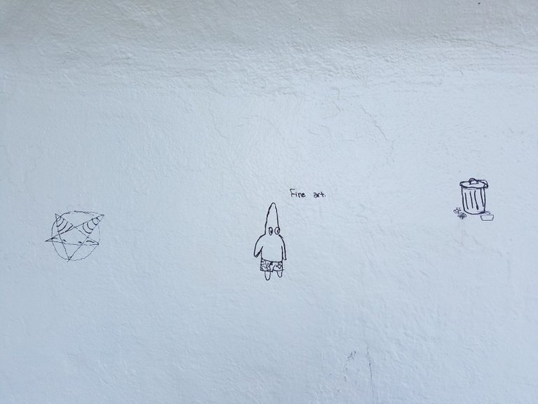 Doodles on a white wall