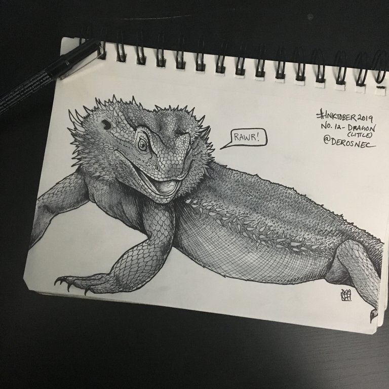 Inktober 2019! No. 12 - Dragon