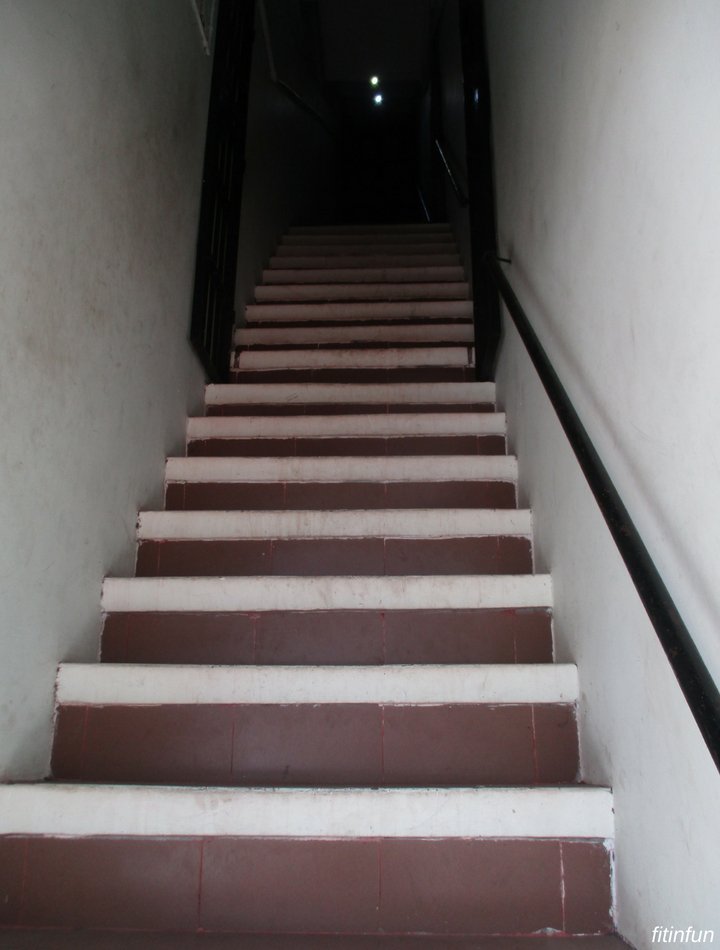 Yangon Myanmar hostel stairs suggestion of railing fitinfun.jpg