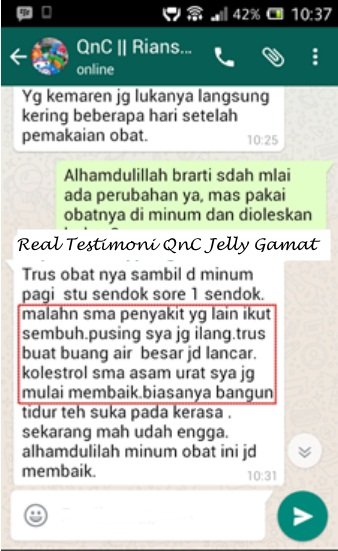 Testimoni QnC Jelly Gamat ~ Sakit kepala - pusing - BAB tidak lancar - kolesterol - asam urat 2.jpg