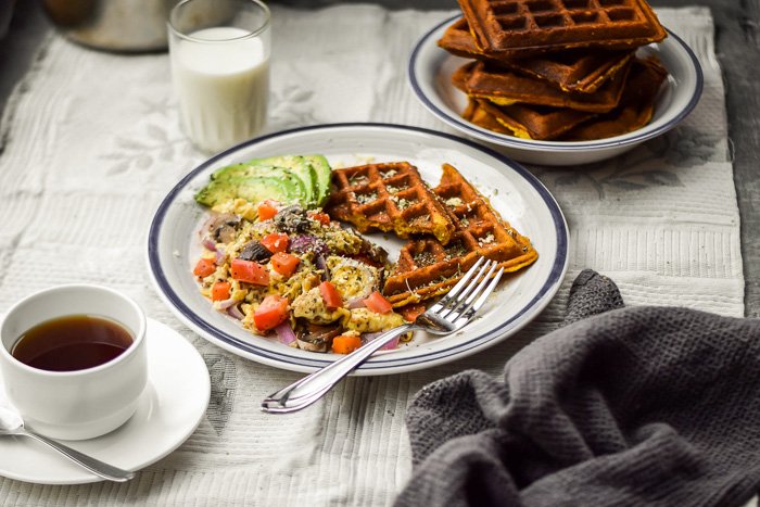 Sweet Potato -Buttermilk- Waffles + Veggie Scramble (Vegan+GF)-6.jpg