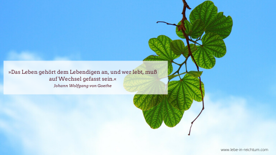 »Das Leben gehört dem Lebendigen an, und wer lebt, muß auf Wechsel gefasst sein.«Johann Wolfgang von GoetheDeutscher Dichter»Wer hohe Türme.png