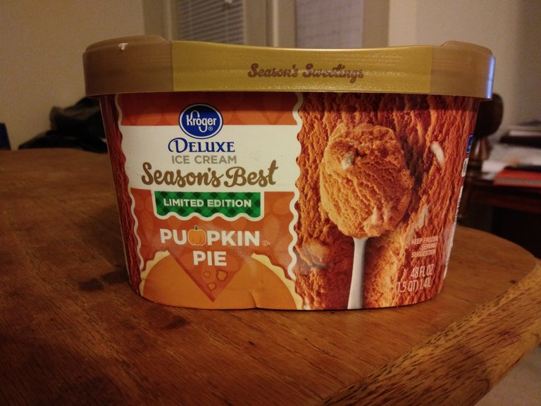 Kroger Limited Edition, Season's Best, Deluxe Pumpkin Pie Ice Cream