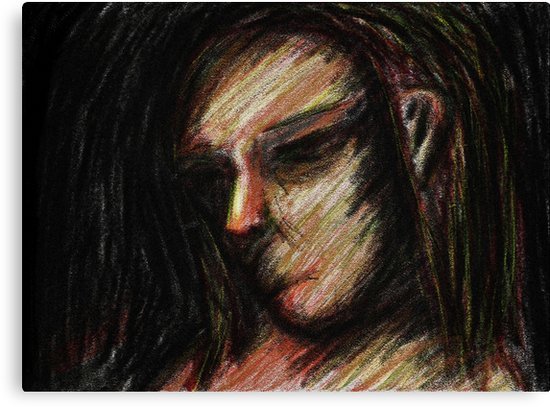 Aboriginal sketch in crayon Lienzos.jpg