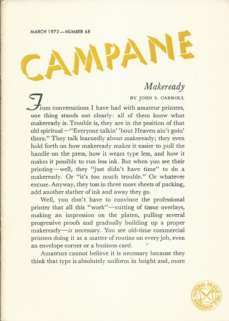 Campane - Number 68, March 1972 - Page 1.png