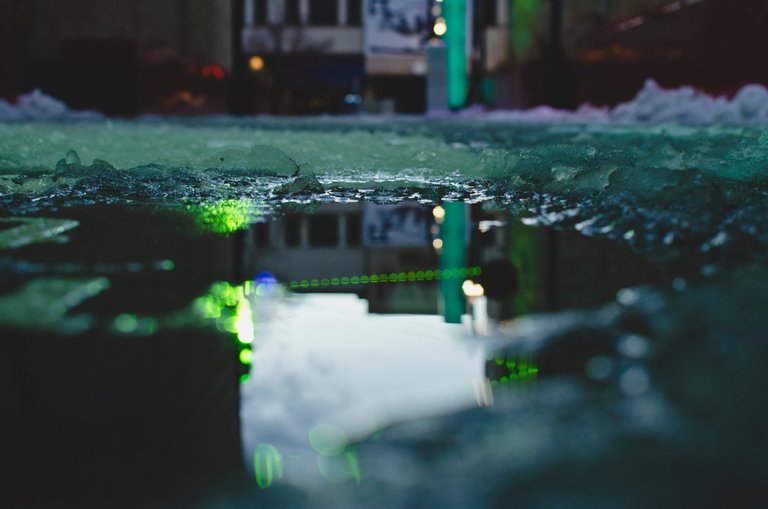 The lights in the ice street puddle.JPG
