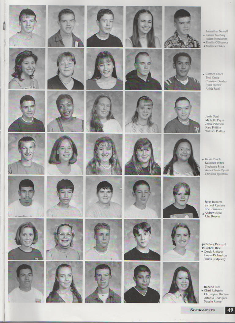 2000-2001 FGHS Yearbook Page 49 Matt Oakes, Chelsey Reichard, Tanner Norbury.png