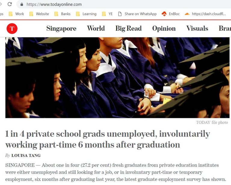 1 in 4 private schhol grads unemployed 110419.JPG