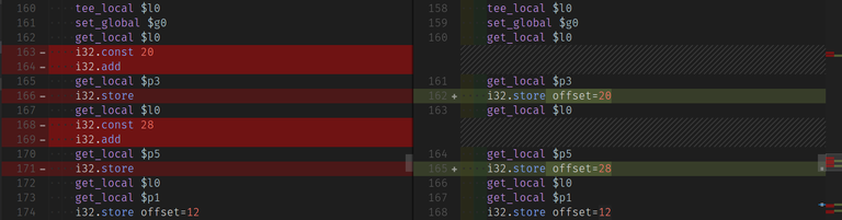 post-emscripten diff code