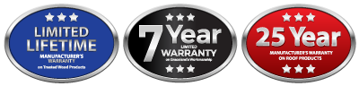 Graceland portable buildings Limited lifetime warranties seven-year warranties and 25-year warranties show low Arizona.png