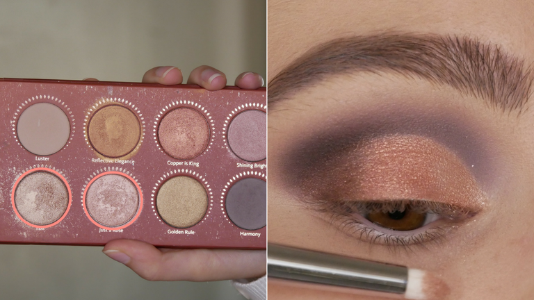 Creative Eye Makeup Tutorial Using Zoeva Rose Gold Palette. - light pink and champagne- melissavandijkmakeuptutorials.png