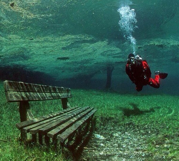 Green Lake in Austria is a dry park in winter but a 10ft deep lake in the summer..jpg