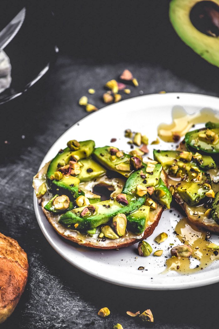 Maple Drizzled Pistachio & Avocado Bagel Toast-3.jpg